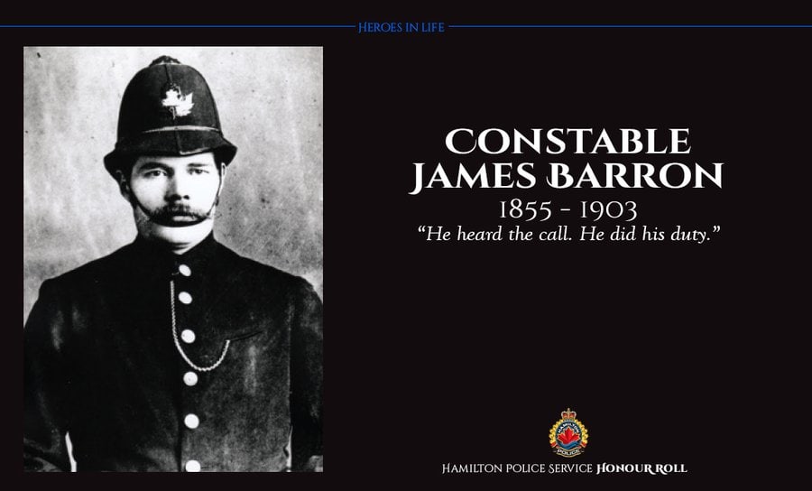 Const. James Barron Hamilton Police