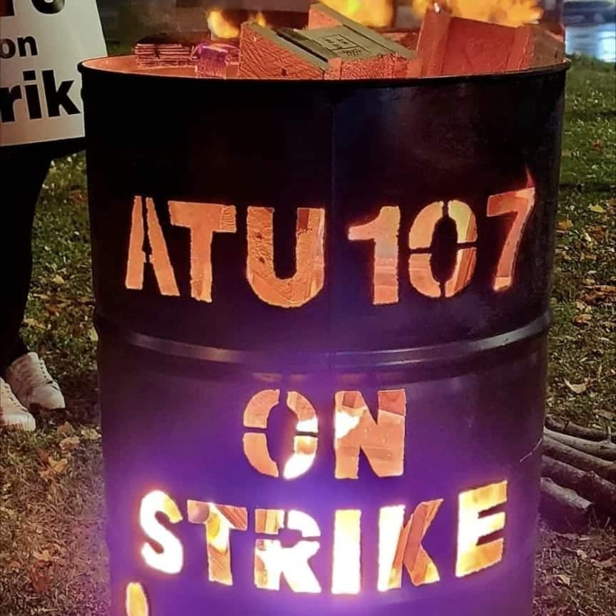 ATU local 107 Hamilton union transit strike bus